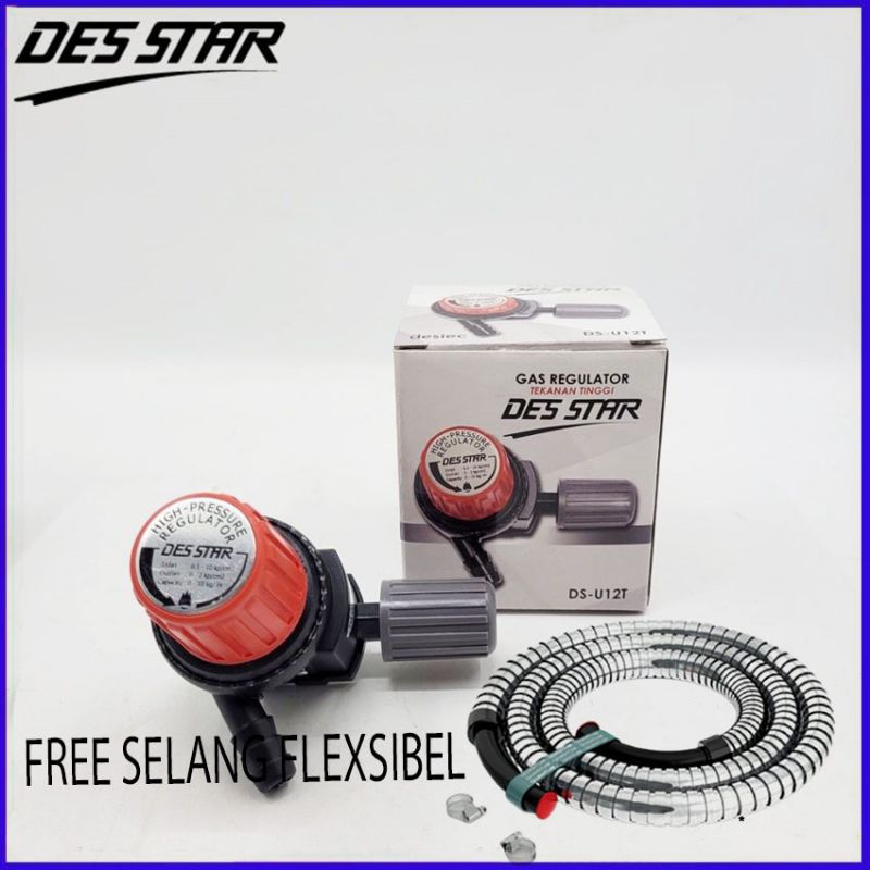 Jual Regulator Gas Destar Des Star Ds U Tm Tekanan Tinggi Meter Non Meter Ds U T Shopee