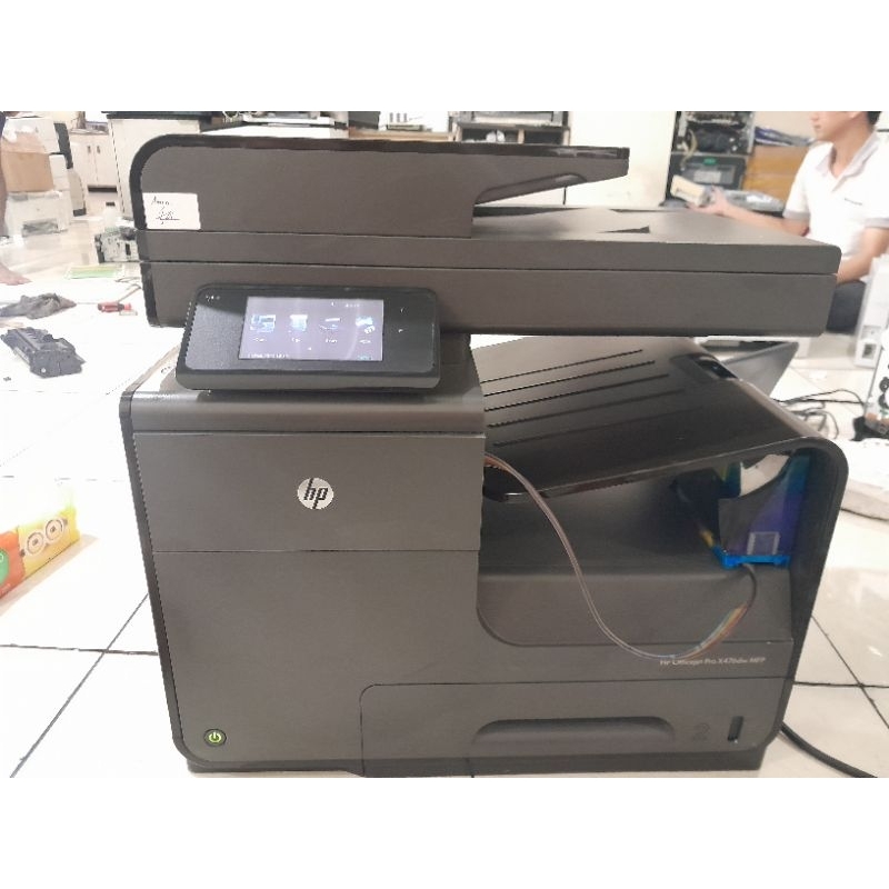 Jual printer hp officejet pro mfp x476dw + chip dan infus Shopee