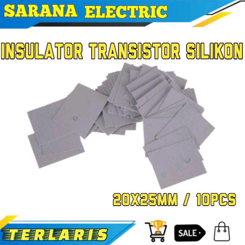 Jual TRANSISTOR INSULATOR INSULASI ISOLASI SILICON 20X25MM THERMAL ...