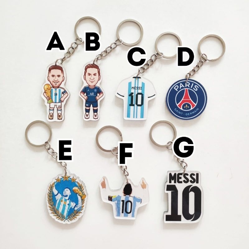 Jual Keychain Lionel Messi Argentina Paris Saint Germain FC PSG ...