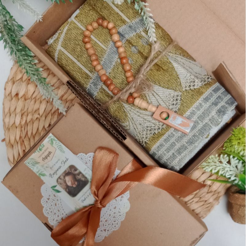 Jual Hampers Souvenir Sajadah Travel FREE KARTU UCAPAN/ Souvenir Haji