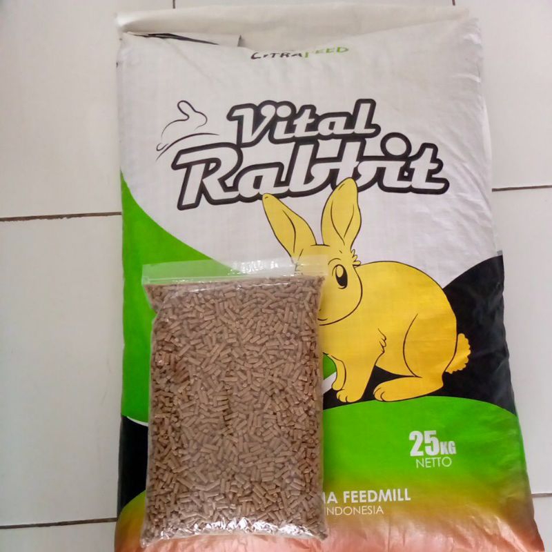 Jual Makanan kelinci / pelet kelinci Vital Rabbit dry food Repack 1kg