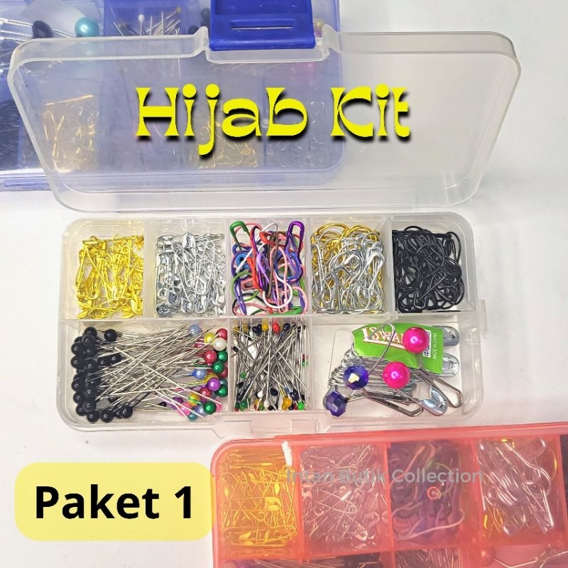 Jual HIJAB KIT / 1 BOX PENITI JARUM DAN KLIP HIJAB | Shopee Indonesia