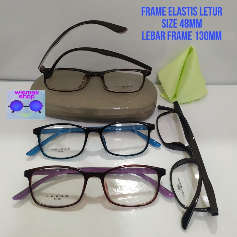Jual frame kacamata elastis lentur size kecil lebar frame 130mm ...