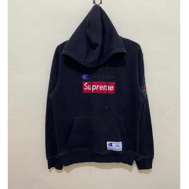 Harga hoodie supreme outlet x champion original