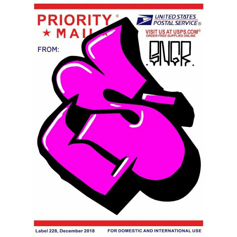 Jual STICKER PRIORITY MAIL CUSTOM NAMA | Shopee Indonesia