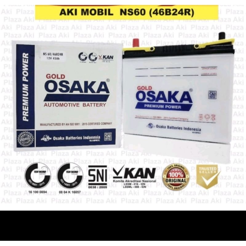 Jual Aki MOBIL NS60 46B24R TOYOTA Avanza Veloz DAIHATSU Xenia SUZUKI