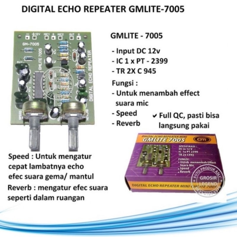 Jual kit digital Echo repeater mini GMlite 7005 | Shopee Indonesia