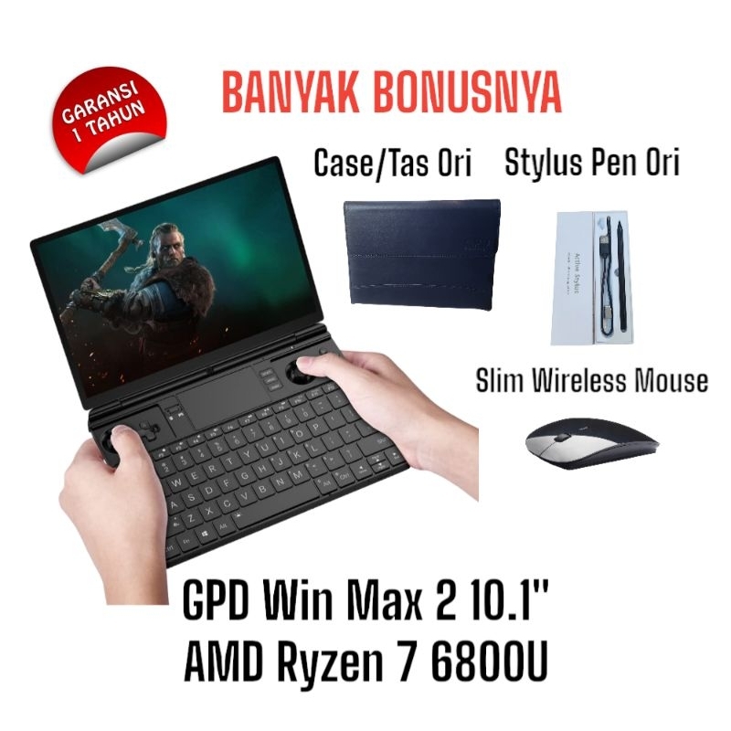 Jual GPD Win Max 2 TERBARU 2022 AMD RYZEN 7 6800U Windows 11