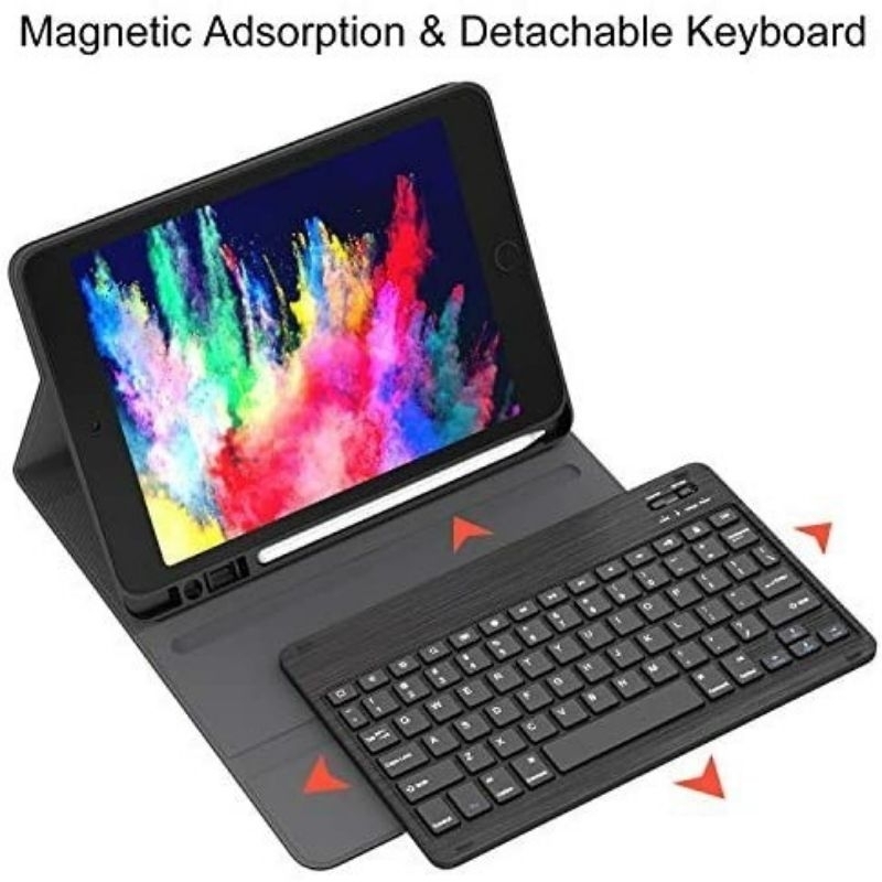 Jual Ipad Pro M M Flip Keyboard Wireless Bluetooth Touch Pad Stand Case Shopee Indonesia