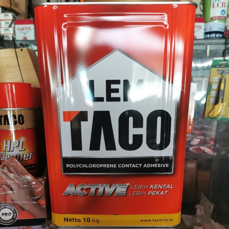 Jual Lem Kuning Serbaguna Taco Active 10kg Lem Hpl Kayu Triplek Vinyl