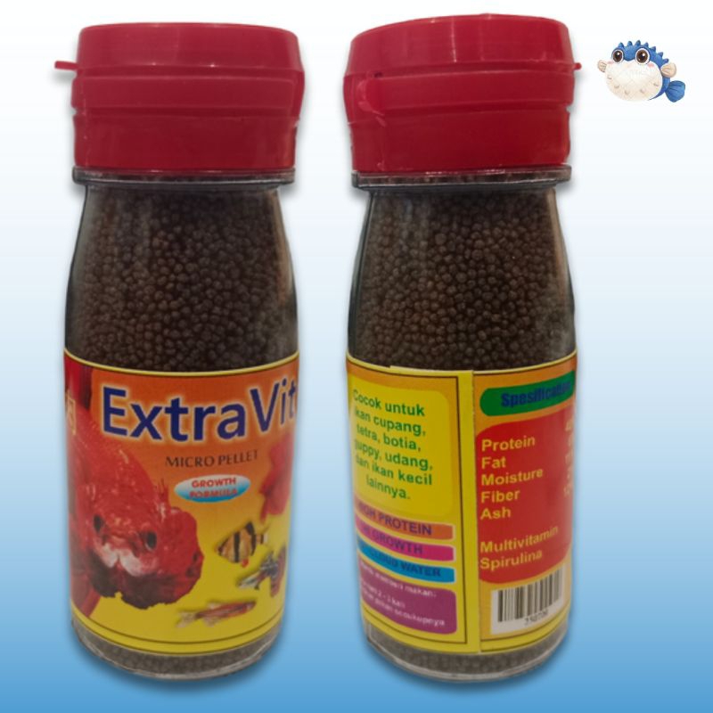 Jual Makanan ikan hias kecil EXTRAVIT mini isi 48pcs | Shopee Indonesia