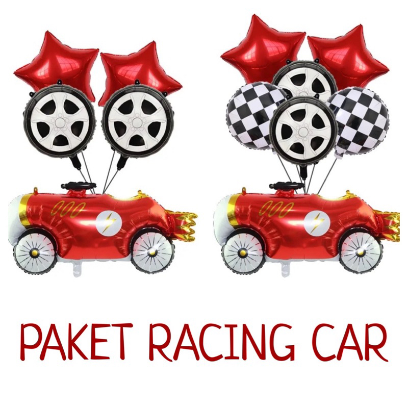 Jual PAKET BALON RACING CAR BULAT BINTANG | Shopee Indonesia