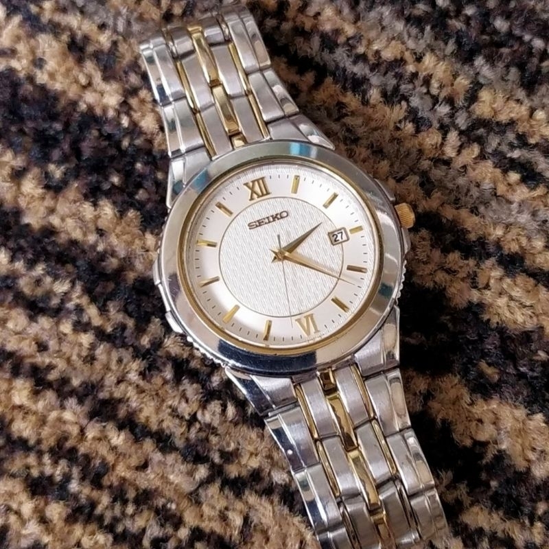 SEIKO DRESS WATCH TWO TONE 7N32 0DC0 QUARTZ