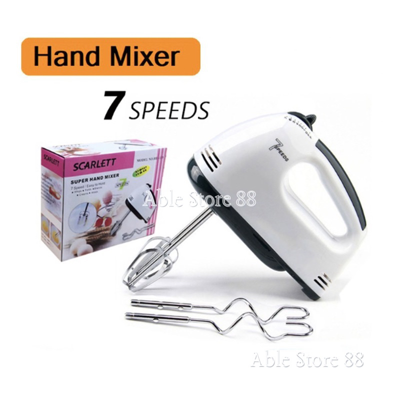 Jual Hand Mixer Tangan Pengaduk Pengocok Adonan Telur Kue Roti Scarlett Kecepatan Speed