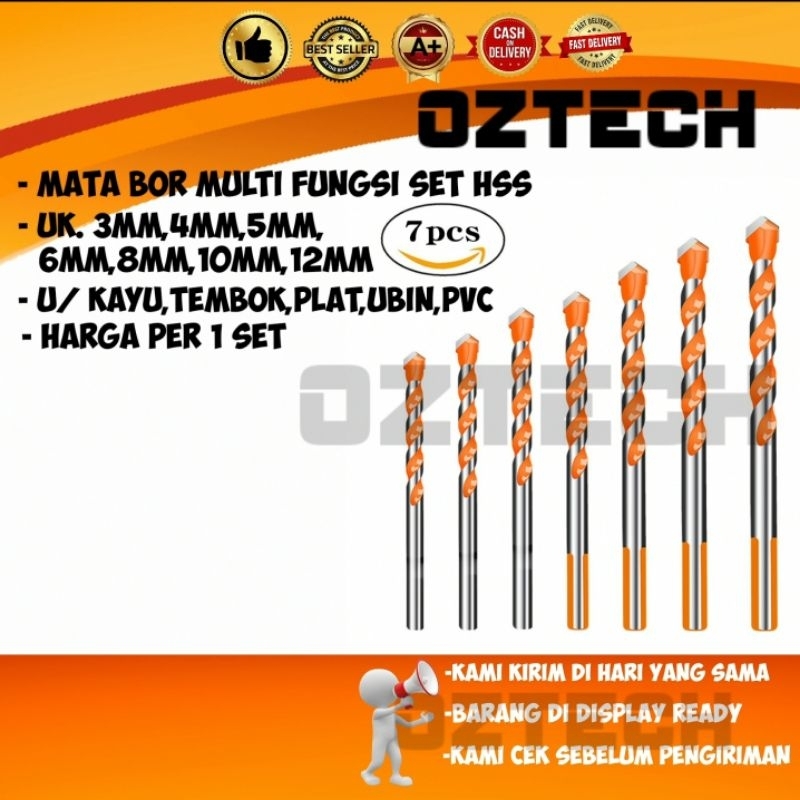 Jual Mata Bor Multifungsi Set Kayu Tembok Ubin Beton Mm Mm Mm Mm