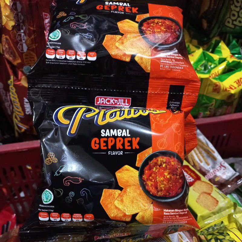 Jual PIATOS SAMBAL GEPREK RENCENG ISI 10x@15GR|PIATTOS | Shopee Indonesia