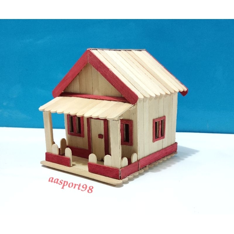 Jual prakarya rumah adat Betawi dari stik es krim | Shopee Indonesia