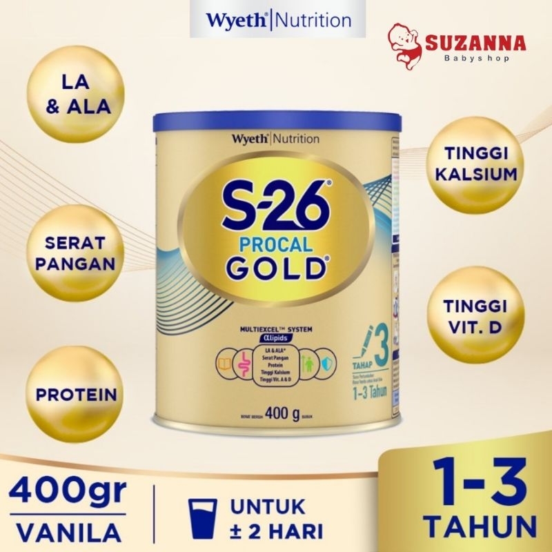 Jual S26 Procal Gold 400g Susu Balita Tahap 3 Untuk Usia 13 Tahun exp
