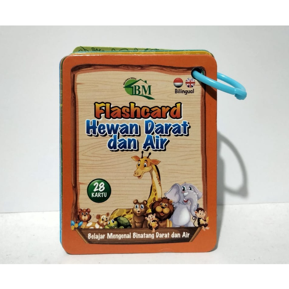 Jual FLASH CARD FlashCard Ring Hewan Darat dan Air. Kartu Pintar ...