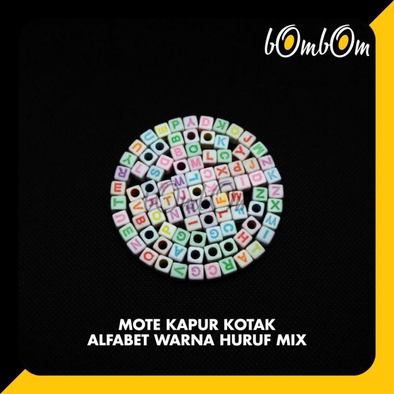 Jual Pilih Huruf A Z Mk 11 Mote Kapur Kotak Alfabet Warna Huruf Mix Mote Kotak Huruf