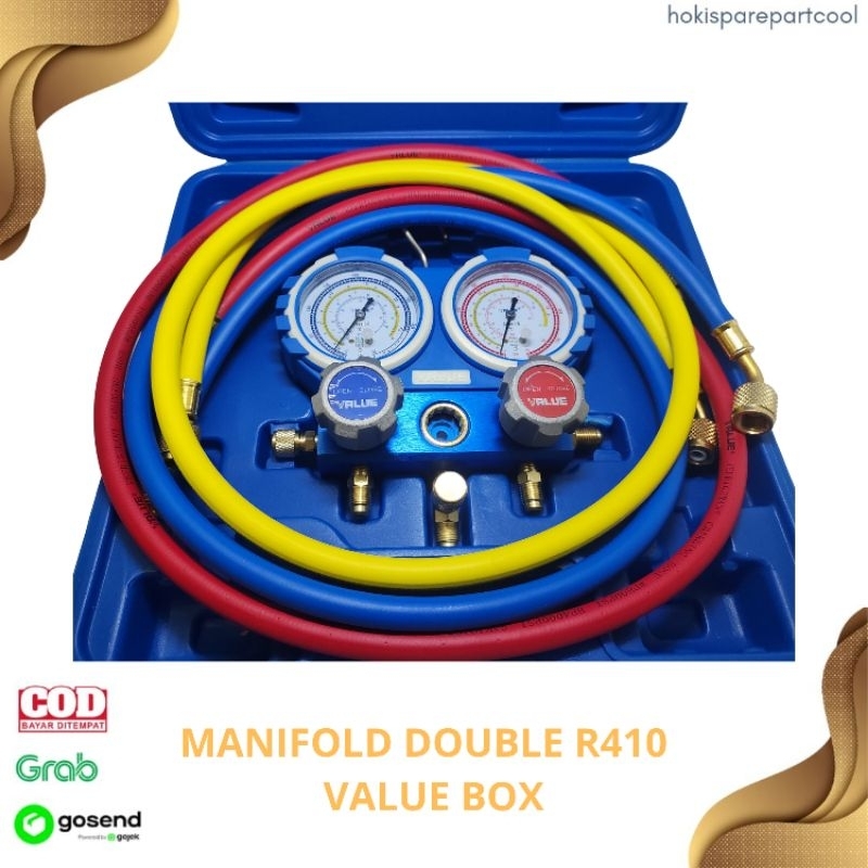 Jual TESTING MANIFOLD AC DOUBLE R410 VALUE VMG-2-R410A-B BOX | Shopee ...