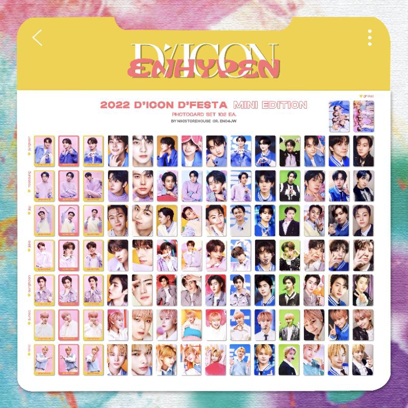 Jual Official Photocard Enhypen Dicon Photocard Dicon Member Enhypen Jungwon Heeseung Jay