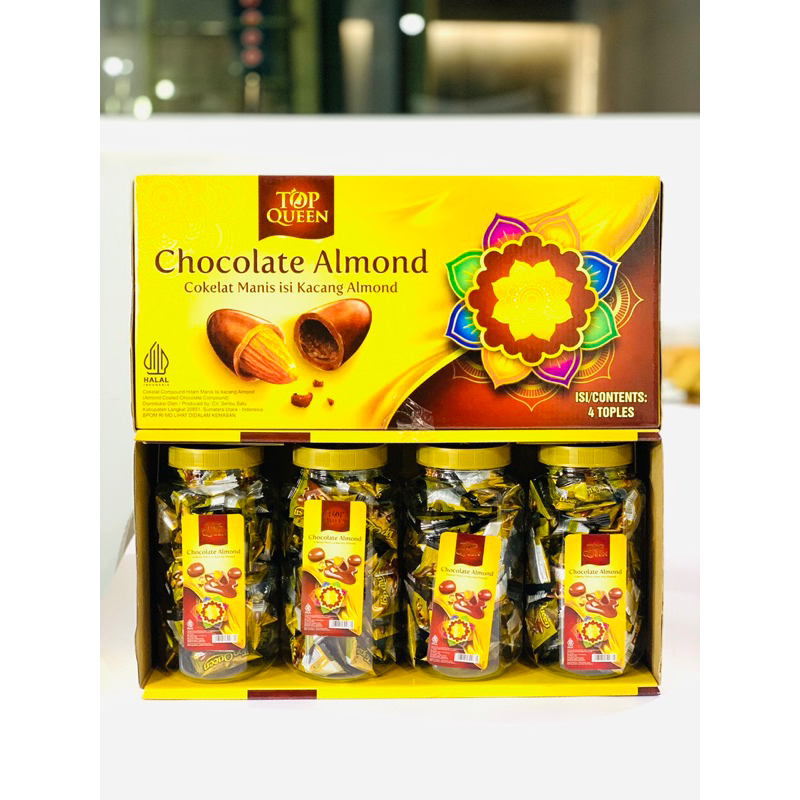 Jual [GROSIR] COKELAT ALMOND 2024 ISI 4 TOPLES / SET 4 TOPLES ASIN