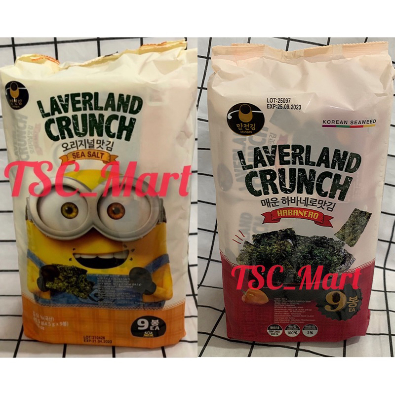 Jual Manjun Laverland Crunch Korean Seaweed Sea Salt Laverland Crunch