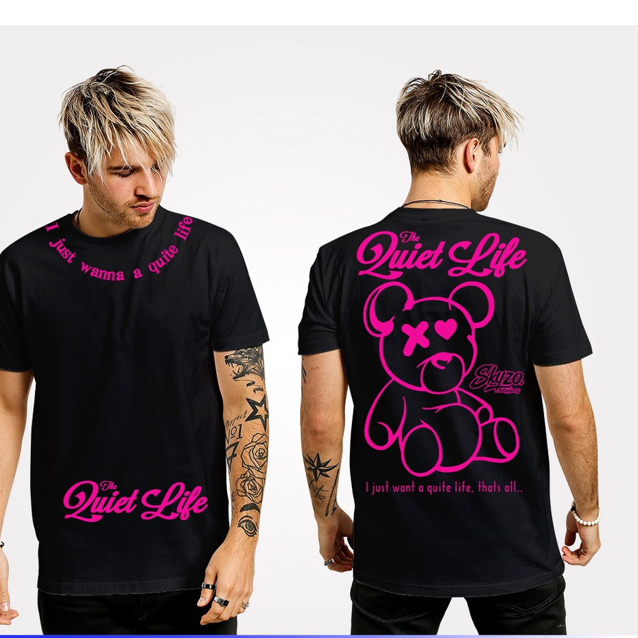 Jual KAOS DISTRO BEAR LIFE / KAOS KATUN / BAJU V=COWOK PANDA / KAOS CAT ...