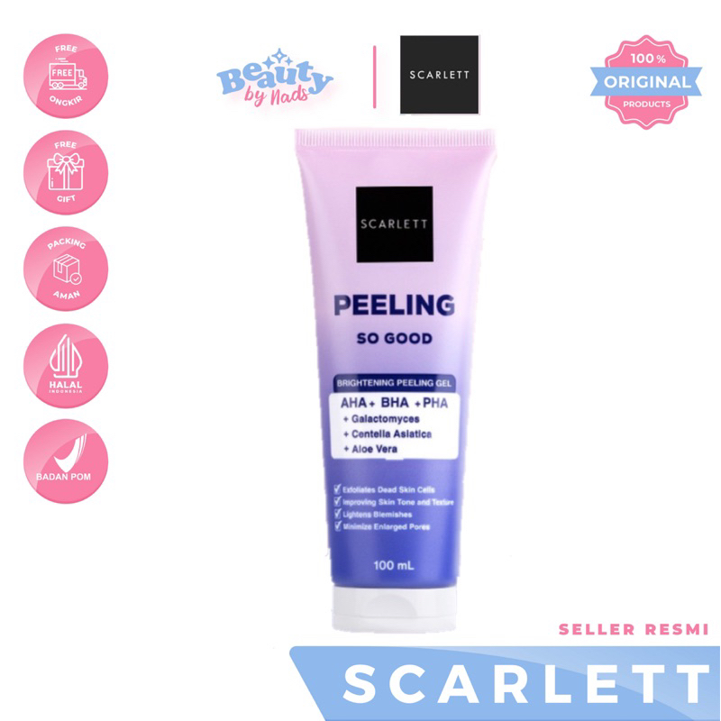 Jual SCARLETT BRIGHTENING PEELING GEL SO GOOD SCARLETT AHA BHA PHA ...