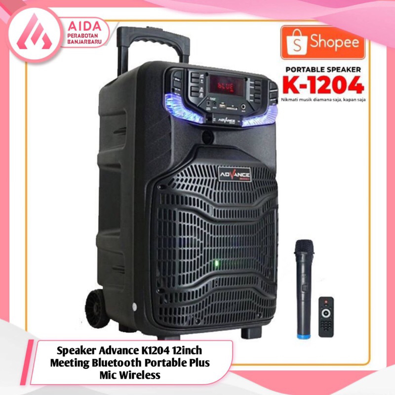 Jual Speaker Advance K1204 Meeting Bluetooth Portable Plus Mic Wireless