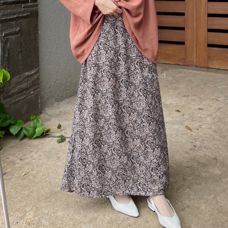 Jual floral skirt - rok korean style A LINE | Shopee Indonesia
