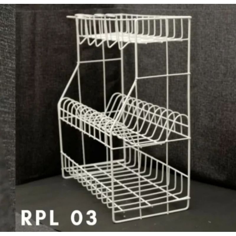 Jual RAK PIRING BESI SUSUN 3 / RAK PIRING BESI COATING / RAK PIRING