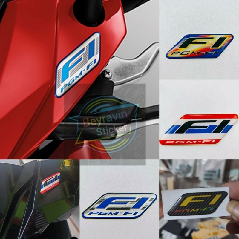 Jual Sticker Emblem Fi Pgm Fi Timbul Shopee Indonesia