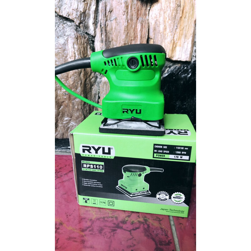 Jual Tekiro RYU RPS110 Palm Sander Mesin Amplas 170W black decker