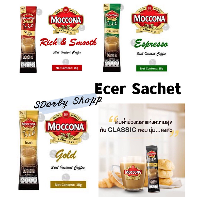 Jual Moccona Trio Instant Coffee Thailand Kopi Ecer Sachet Shopee