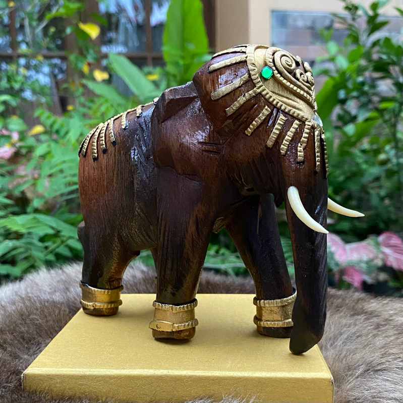 Jual Pajangan Patung Miniatur Gajah Kayu Aksesoris Rumah Ukir Kerajinan Shopee Indonesia