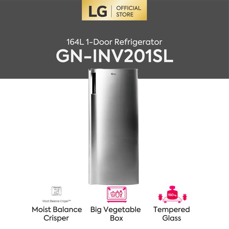 Jual Lg Gn Inv Sl Kulkas Pintu Inverter Watt Gninv Sl Resmi Liter Shopee Indonesia