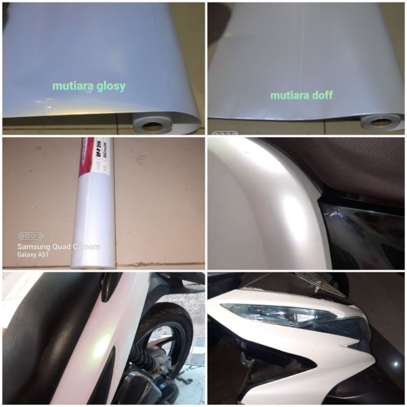 Jual Stiker skotlet motor/mobil putih mutiara/lembayung | Shopee Indonesia