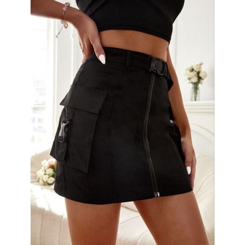 Jual Rok mini kargo skirt/rok mini/rok kargo/rok korean kekinian ...