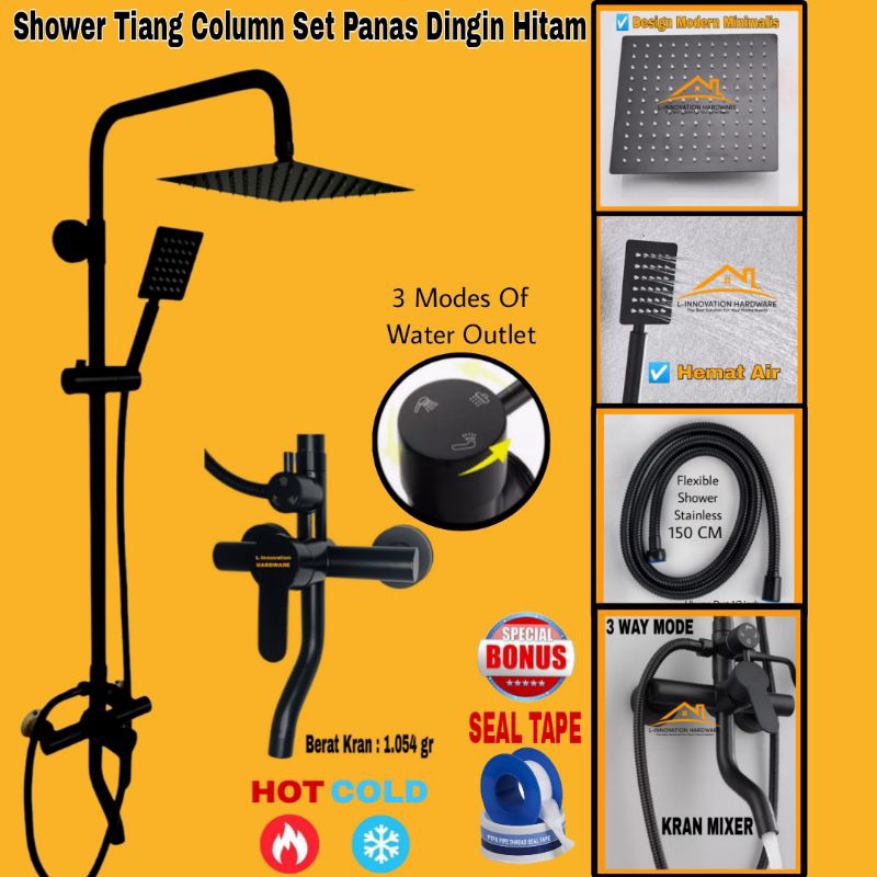 Jual Shower Tiang Column Set Keran Kran Panas Dingin Kuningan | Shopee ...