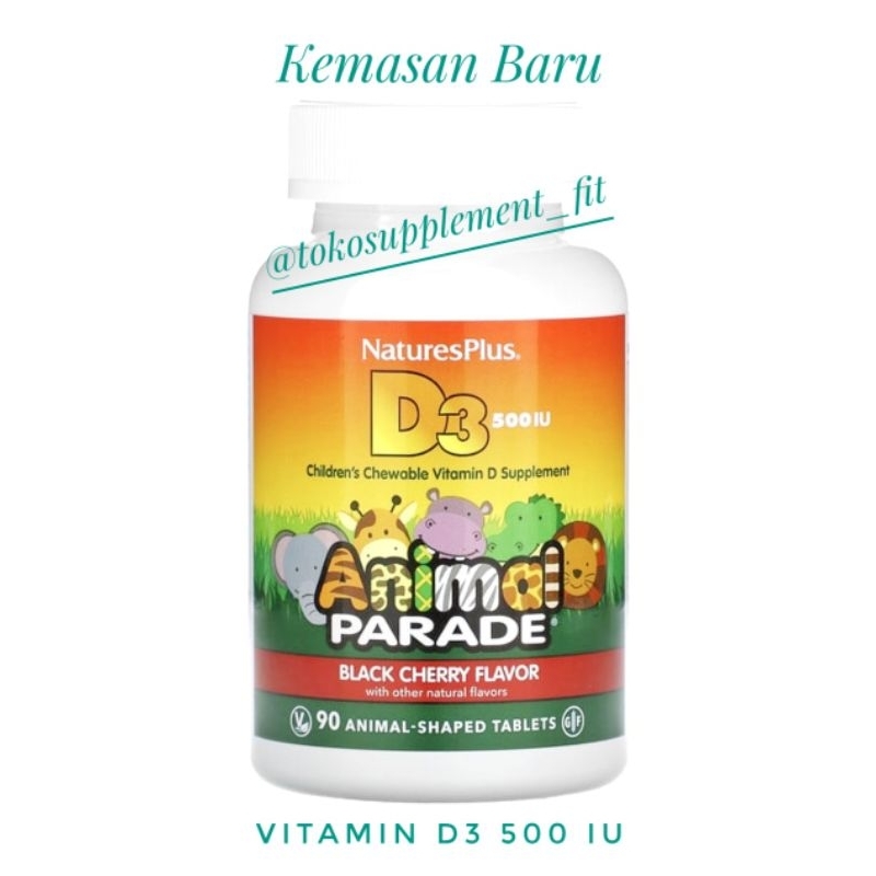 Jual NaturePlus Source of Life Animal Parade Vitamin D3 500IU isi 90 ...