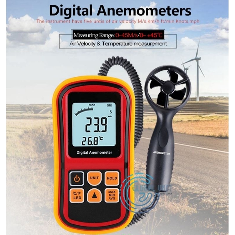 Jual Benetech Gm8901 Digital Anemometer Wind Speed Air Alat Ukur Kecepatan Angin Suhu Udara 7966