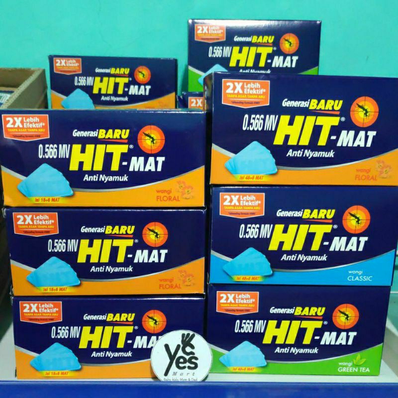 Jual HIT Obat Nyamuk MAT Pipih Keping Size Besar 48+6 pcs & Kecil 18+6 ...