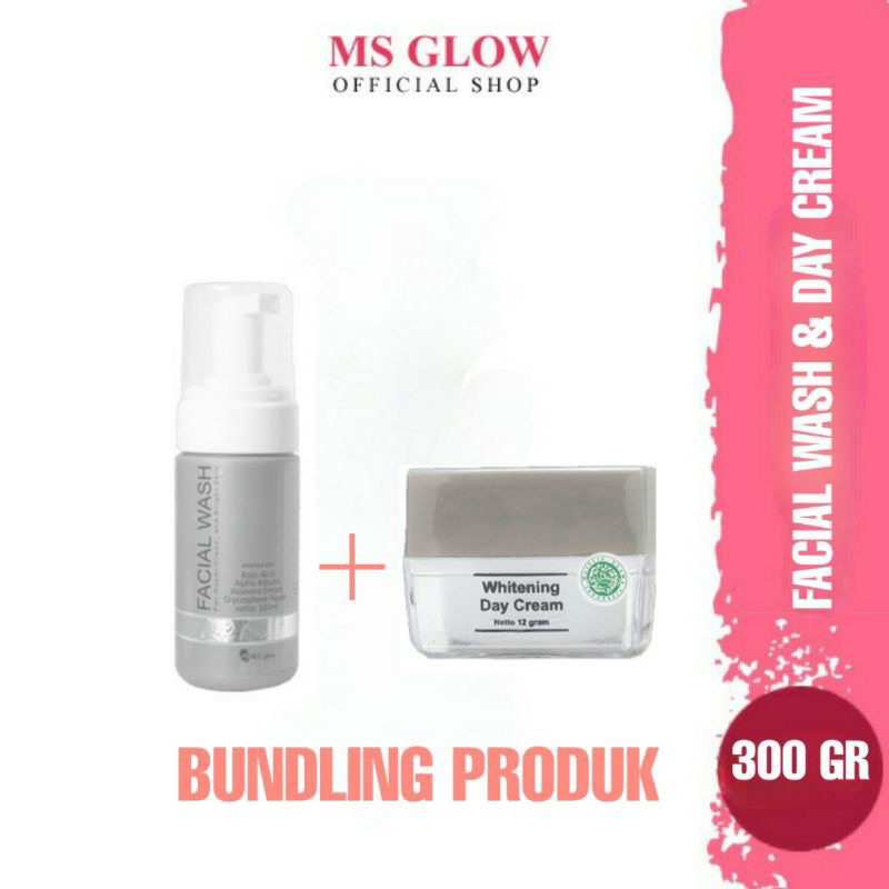 Jual MS GLOW BUNDLING FACIAL WASH DAN DAY CREAM MS GLOW Shopee Indonesia