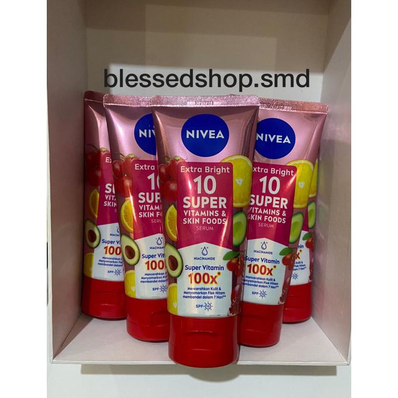 Jual Nivea Extra Bright Body Serum Super Vitamin Skin Food Niacinamide Spf Ml