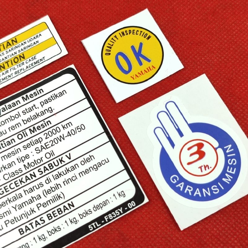 Jual Stiker warning yamaha mio 5TL (4 pcs) | Shopee Indonesia