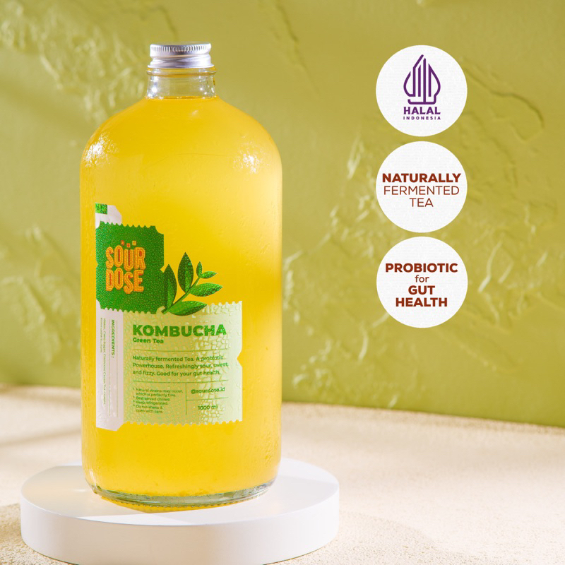 Jual Kombucha Green Tea 1000ml by Sourdose Shopee Indonesia