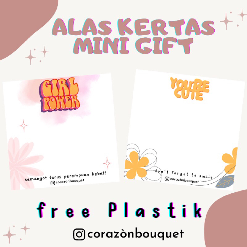 Jual Alas Kertas Mini Gift Part Shopee Indonesia